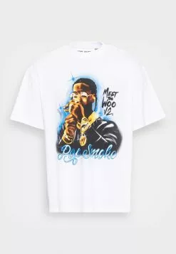 Only & Sons ONSPOPSMOKE TEE UNISEX - T-shirt Imprimé - White -Only & Sons Soldes Boutique 0428de8f1426471f971d2b8207a4e458