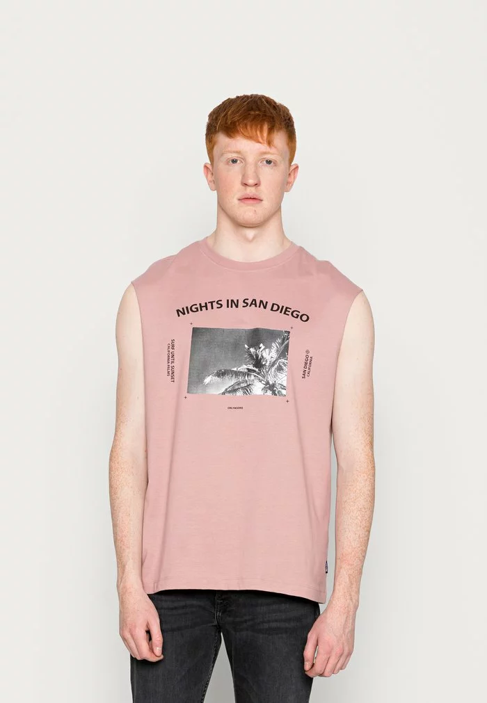 Only & Sons ONSGRAYSON RLX - T-shirt Imprimé - Woodrose 1 Only & Sons ONSGRAYSON RLX - T-shirt Imprimé - Woodrose