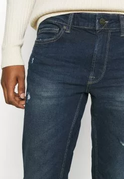 Only & Sons ONSWARP LIFE DAMAGE - Jean Slim - Blue Denim -Only & Sons Soldes Boutique 0571d9510d9d43288751e01d42e673c7