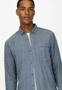 Only & Sons TWILL - Chemise - Dark Navy -Only & Sons Soldes Boutique 05cdc4b80f2d42aba97cd46db3783979