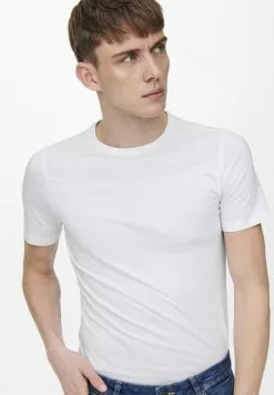 Only & Sons ONSBASIC SLIM O NECK 2 PACK - T-shirt Basique - White