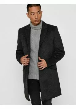 Only & Sons Manteau Classique - Dark Grey Melange -Only & Sons Soldes Boutique 082c2e8da5b94e34a516e436a75d3241