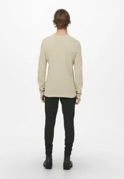 Only & Sons ONSPANTER LIFE CREW - Pullover - Beige -Only & Sons Soldes Boutique 08542fb22992467989c80b949346ddb9