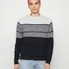 Only & Sons ONSHARM STRIPE BLOCK CREW - Pullover - Dark Navy