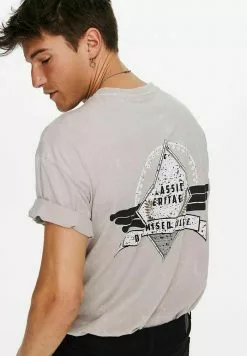 Only & Sons T-shirt Imprimé - Raindrops -Only & Sons Soldes Boutique 0b9c6fcdbad543d58d01814489beafde