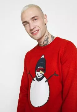 Only & Sons ONSXMAS FUNNY FRONT BADGE - Pullover - Pompeian Red -Only & Sons Soldes Boutique 0c25ce1968db4db7bd458c2fa1074ba1