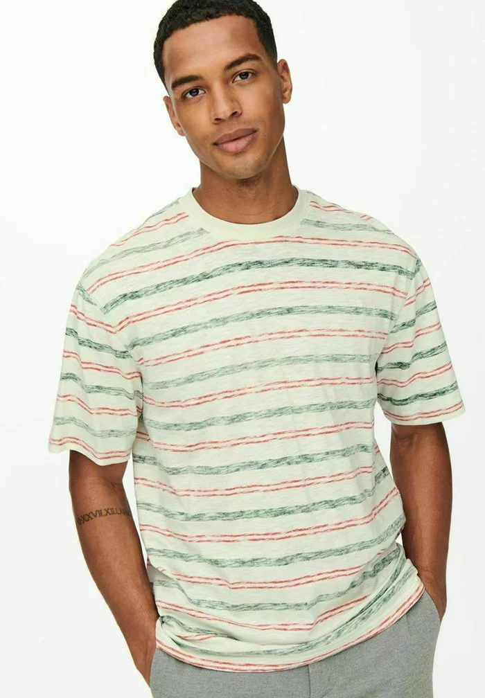 Only & Sons RELAXED FIT - T-shirt Imprimé - Dark Green 4 Only & Sons RELAXED FIT - T-shirt Imprimé - Dark Green – Image 4