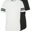 Only & Sons ONSMATT LONGY SOLID STRIPE 2 PACK - T-shirt Imprimé - Black/white