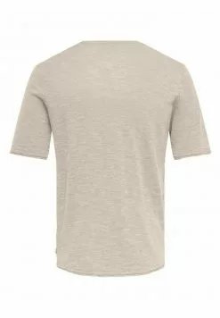 Only & Sons T-shirt Basique - Silver Lining Beige -Only & Sons Soldes Boutique 11bdc4de50ad4e58bf16e7b9bf1ba0c4
