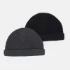 Only & Sons ONSSHORT BEANIE 2 PACK - Bonnet - Black/dark Grey Melange