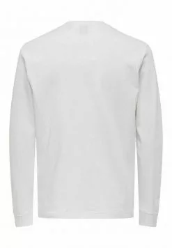 Only & Sons T-shirt à Manches Longues - Bright White -Only & Sons Soldes Boutique 135b7284f5cd41ae8d210a4d162ae4f2