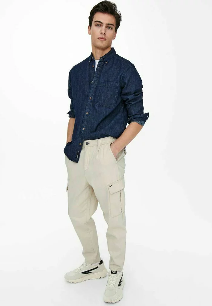 Only & Sons Pantalon Cargo - Ecru 4 Only & Sons Pantalon Cargo - Ecru – Image 4