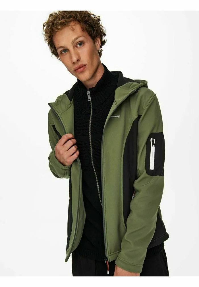 Only & Sons Sweat à Capuche Zippé - Olive Night 1 Only & Sons Sweat à Capuche Zippé - Olive Night