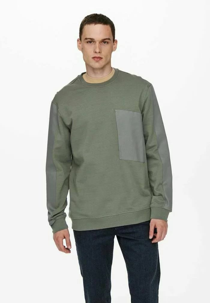 Only & Sons Sweatshirt - Castor Gray 1 Only & Sons Sweatshirt - Castor Gray