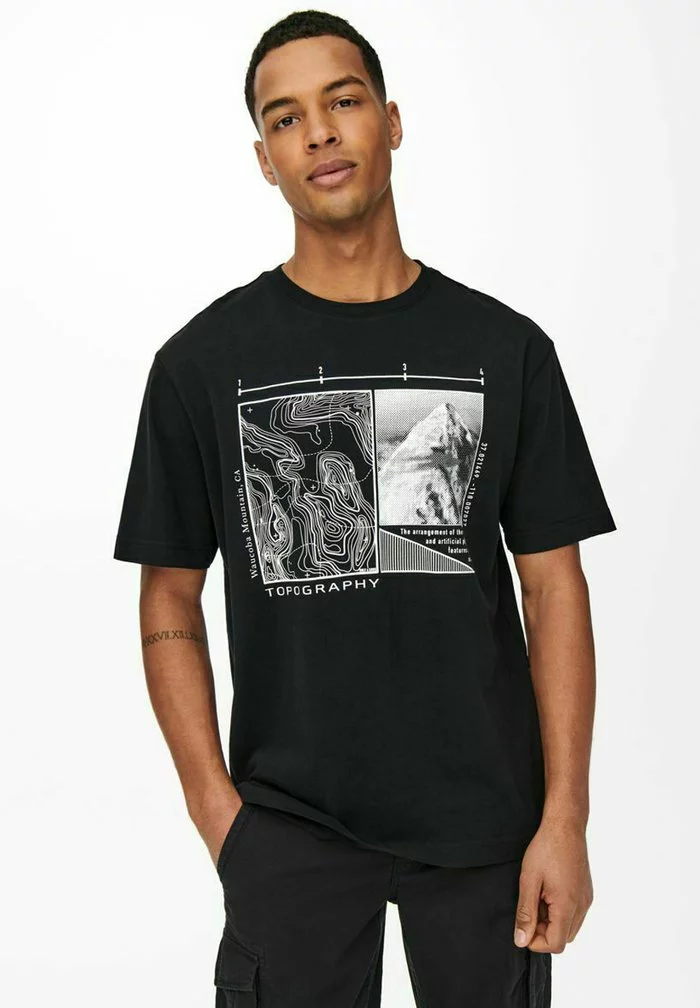 Only & Sons T-shirt Imprimé - Black 4 Only & Sons T-shirt Imprimé - Black – Image 4