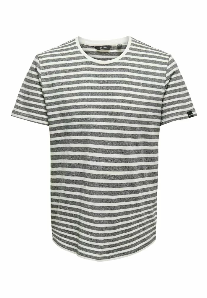 Only & Sons GESTREIFT - T-shirt Imprimé - Star White 4 Only & Sons GESTREIFT - T-shirt Imprimé - Star White – Image 4