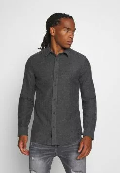 Only & Sons ONSBRAD HERRINGBONE SHIRT - Chemise - Medium Grey Melange