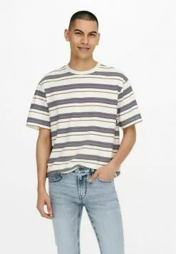 Only & Sons RELAXED FIT - T-shirt Imprimé - Star White
