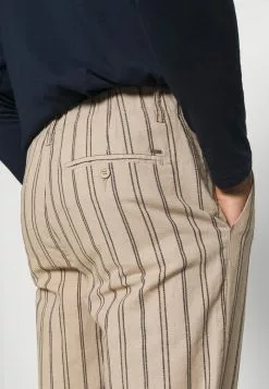 Only & Sons ONSLEOLIFE STRIPE MIX CROP - Pantalon Classique - Chinchilla -Only & Sons Soldes Boutique 20ceda45b7784bdba97ee3030310f7ef