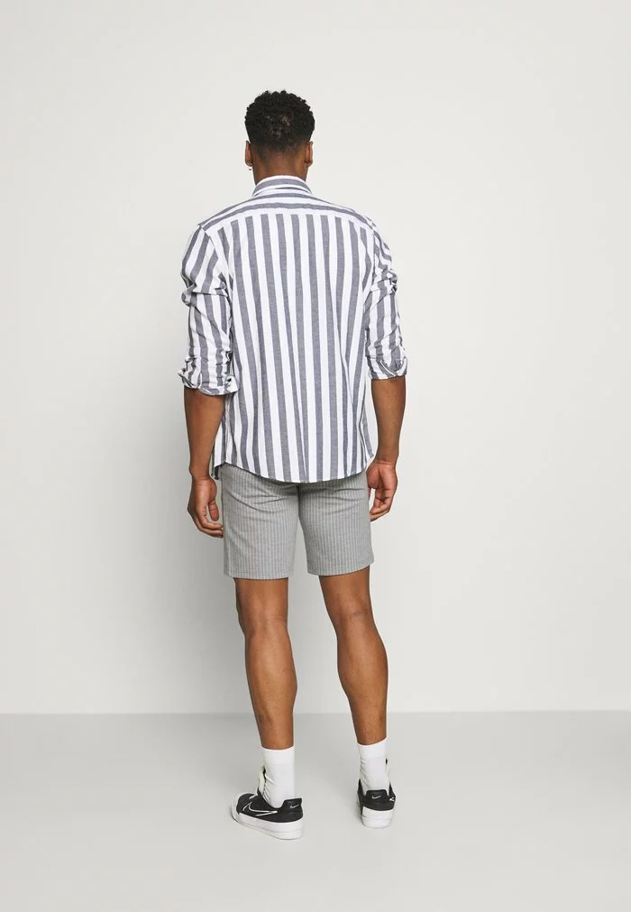 Only & Sons ONSMARK STRIPE - Short - Light Grey Melange 3 Only & Sons ONSMARK STRIPE - Short - Light Grey Melange – Image 3