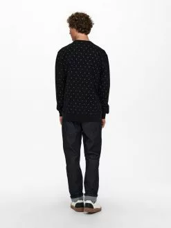 Only & Sons ONSKENNETH LIFE AOP SWEAT NF - Sweatshirt - Black -Only & Sons Soldes Boutique 24086719bc944cb08e1674b044fde6a3