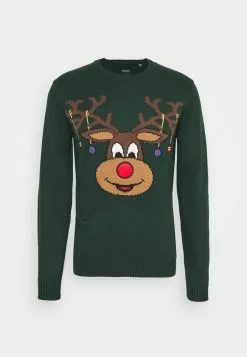 Only & Sons ONSXMAS FUNNY FRONT BADGE - Pullover - Pine Grove -Only & Sons Soldes Boutique 24847961257647ccab4113827a1b9ba9