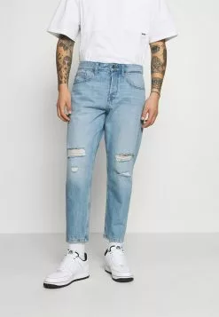 Only & Sons ONSAVI BEAM LIFE CROP - Jeans Fuselé - Blue Denim