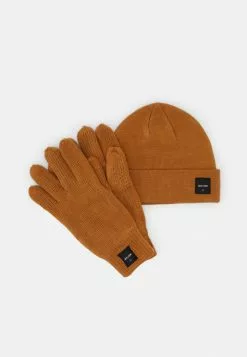 Only & Sons ONSXBOX GLOVES BEANIE SET - Gants - Camel