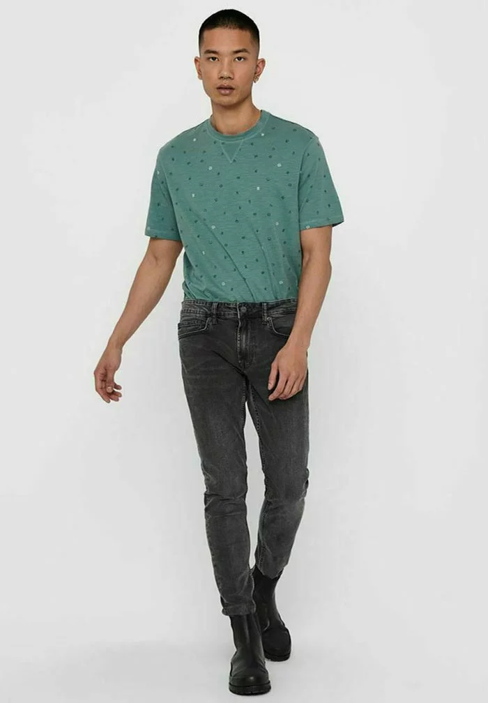 Only & Sons ONSMALIK LIFE TEE - T-shirt Imprimé - North Atlantic 2 Only & Sons ONSMALIK LIFE TEE - T-shirt Imprimé - North Atlantic – Image 2