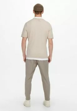 Only & Sons T-shirt Basique - Silver Lining Beige -Only & Sons Soldes Boutique 28d7769812384b94802be46695acd604