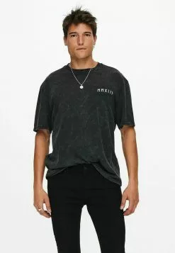 Only & Sons T-shirt Imprimé - Black