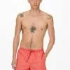 Only & Sons Short De Bain - Porcelain Rose