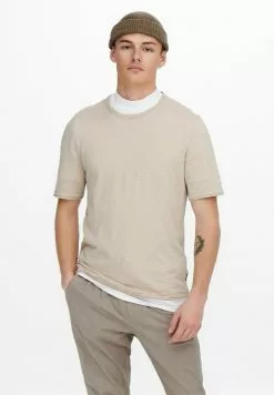 Only & Sons T-shirt Basique - Silver Lining Beige