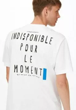 Only & Sons ONSWILBERT TEE - T-shirt Imprimé - Bright White -Only & Sons Soldes Boutique 3140b13e1f17453db6b706ddbeccf4b0
