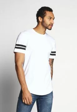 Only & Sons ONSMATT LONGY SOLID STRIPE 2 PACK - T-shirt Imprimé - Black/white -Only & Sons Soldes Boutique 324c4413f6054d6985b14acf2dcc1aca