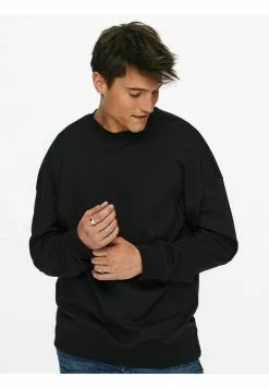 Only & Sons Sweatshirt - Black -Only & Sons Soldes Boutique 36b06729fd5b448595ae114c2f87c802