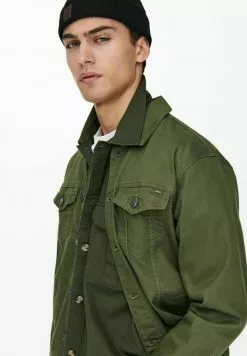 Only & Sons Veste En Jean - Olive Night -Only & Sons Soldes Boutique 3a595a3bafc4475985cb573b8efb5943