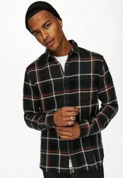 Only & Sons KAROMUSTER - Chemise - Dark Navy -Only & Sons Soldes Boutique 3dabbe9e8c5343e0be43cb1b8e53e8c4