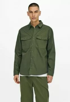 Only & Sons EINFARBIGES CARGO- - Chemise - Olive Night