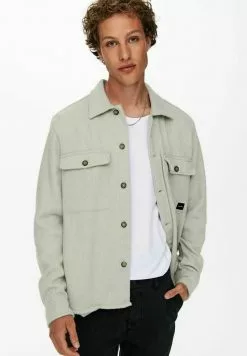Only & Sons HEMD WOLL - Veste Mi-saison - Pelican