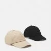 Only & Sons ONSTRISTIAN CAP 2 PACK - Casquette - Black/beige