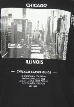 Only & Sons ONSGUS TEE - T-shirt Imprimé - Black -Only & Sons Soldes Boutique 43beadf8addf49cc8321108c7425f578