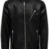 Only & Sons Veste En Similicuir - Black