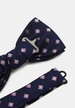 Only & Sons ONSTREY PATTERN BOWTIE SET - Mouchoir De Poche - Dark Navy/pink -Only & Sons Soldes Boutique 45681897e9af4387ae304f38dc21c381