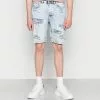 Only & Sons ONSAVI DAMAGE - Short En Jean - Blue Denim