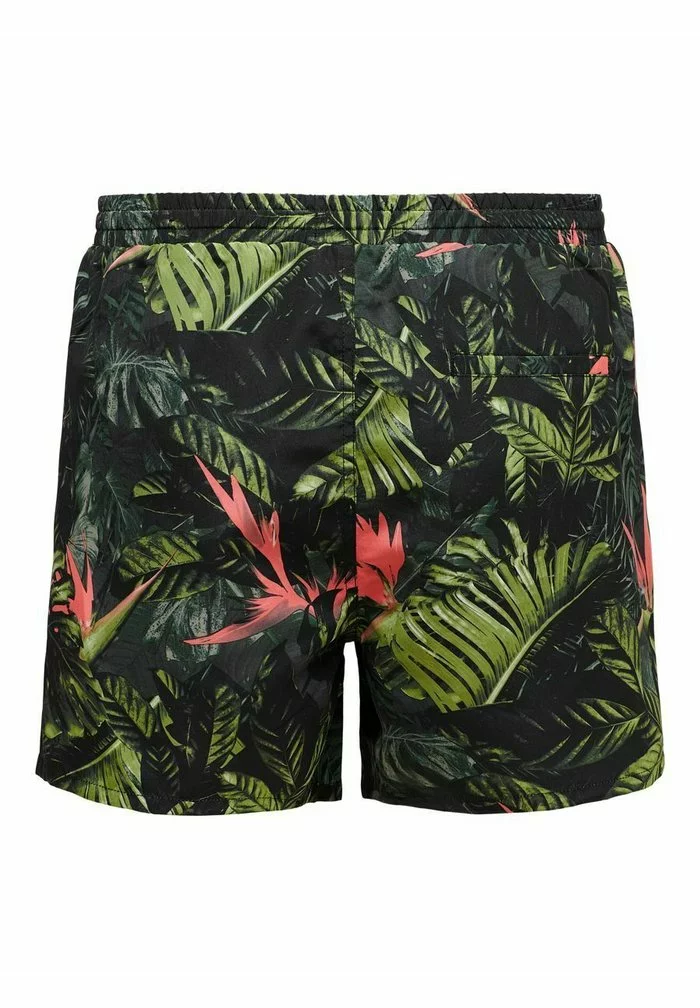 Only & Sons GEMUSTERTE - Short De Bain - Olive Night 6 Only & Sons GEMUSTERTE - Short De Bain - Olive Night – Image 6
