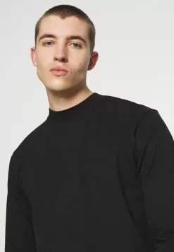 Only & Sons ONSVILMOS LIFE REG MOCK NECK TEE - T-shirt à Manches Longues - Black -Only & Sons Soldes Boutique 480f67c8ba3c47bf9c08279496ac4536