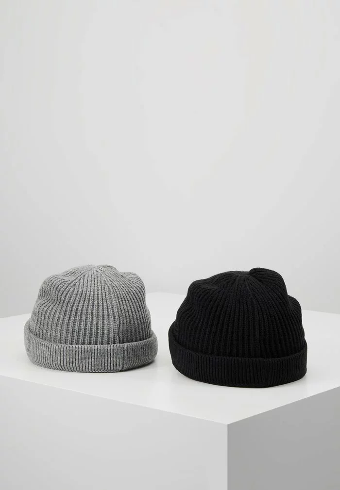 Only & Sons ONSSHORT BEANIE 2 PACK - Bonnet - Black/grey Melange 3 Only & Sons ONSSHORT BEANIE 2 PACK - Bonnet - Black/grey Melange – Image 3