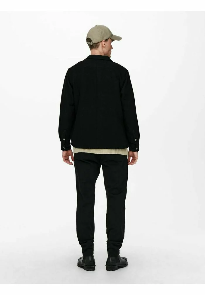 Only & Sons HEMD WOLL - Veste Mi-saison - Black 3 Only & Sons HEMD WOLL - Veste Mi-saison - Black – Image 3