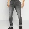 Only & Sons ONSLOOM SLIM ZIP SWEAT GREY - Jean Slim - Grey Denim